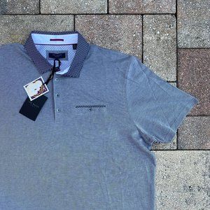 TED BAKER London Polo Grey Modal NEW T Shirt Size 7 3XL XXXL